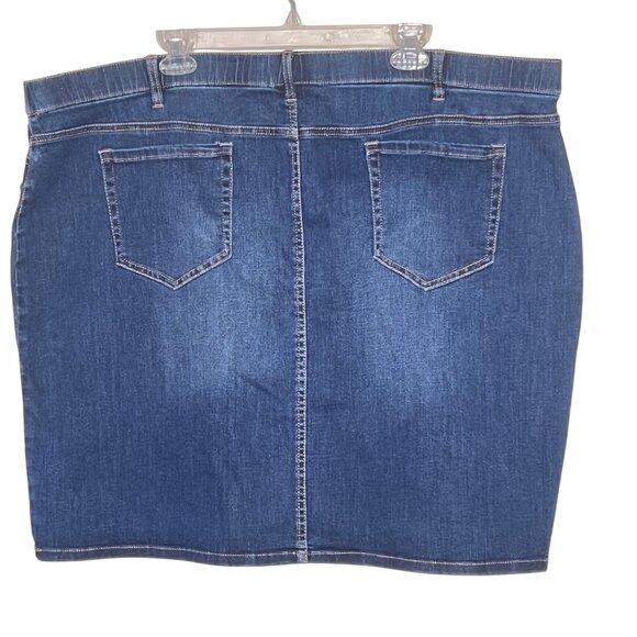 J.Jill Womens Plus Size 4X Stretch Denim Pencil Skirt With Back Pockets - Picture 2 of 9